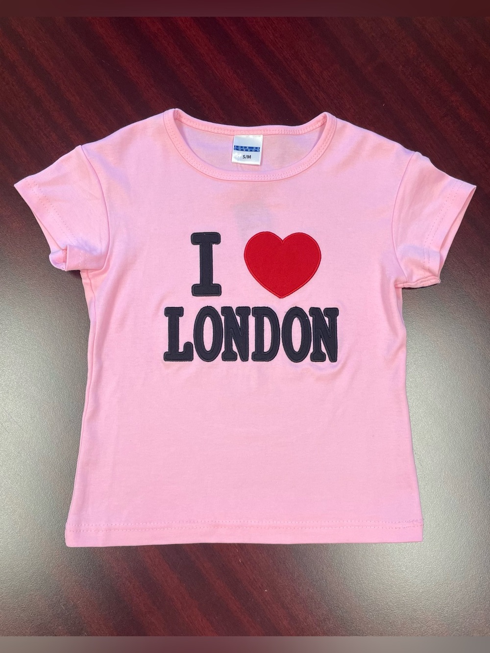 I ❤️ London T-Shirt Pink Tour de London S/M New With Tags